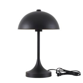 18" Modern Dome Touch On/Off Table Lamp, Black