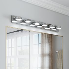 LED Vanity Lights 43in Bathroom Lights Fixtures over Mirror 6 Light LED Lighting Fixture for Bathroom 18W Mirror Lighting Fixture Modern Bath Lig