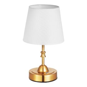 VEVOR Cordless Table Lamp, 5200mAh Built-in Rechargeable Battery Small Desk Lamp, 3-Level Brightness, Fabric Shade, 2700-3000K Color Temperature